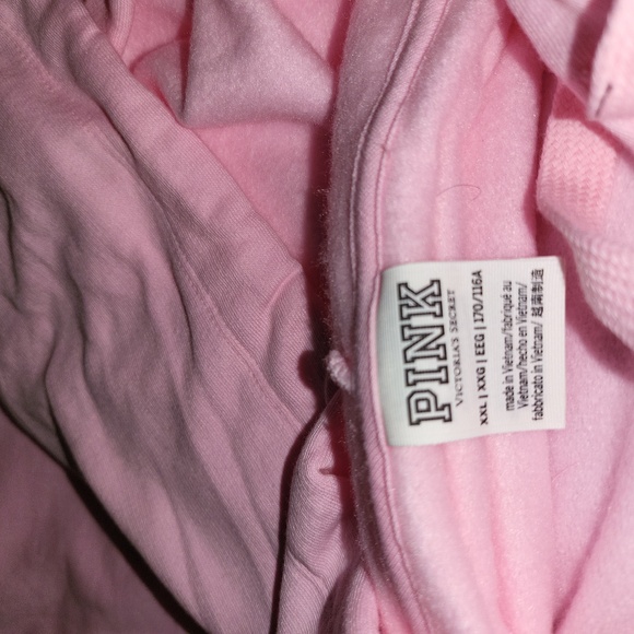 NWOT XXL PINK VICTORIAS SECRET EVERYDAY LOUNGE CAMPUS PULLOVER HOODIE - Picture 2 of 3